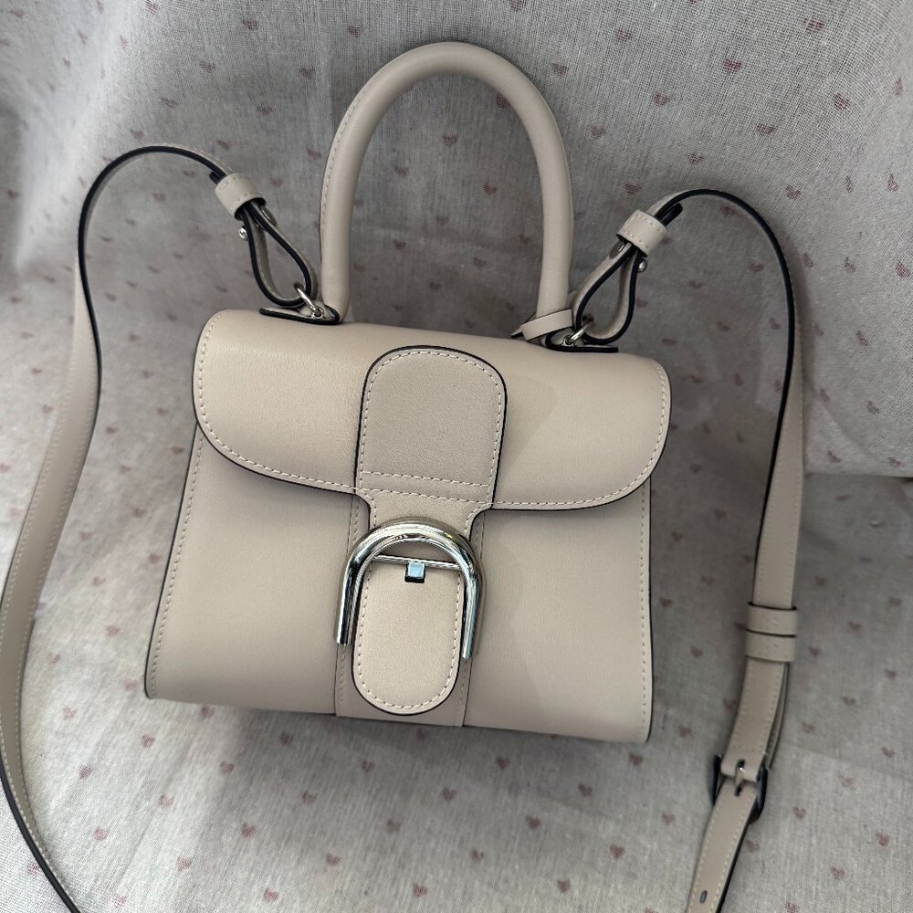 Delvaux Box Calfskin Mini Brillant Satchel Ivory